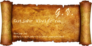 Gutjahr Viviána névjegykártya